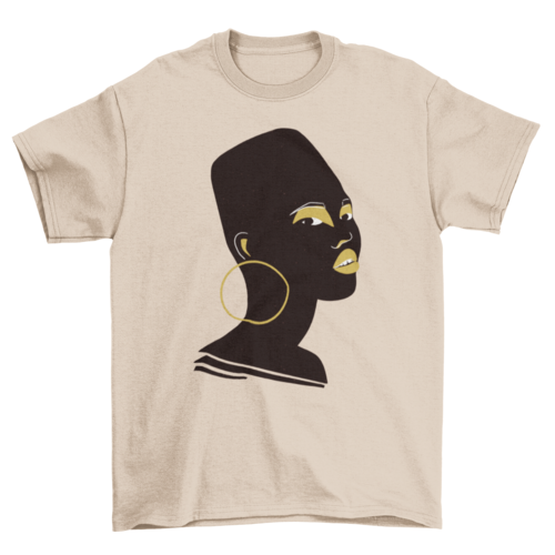 African woman face t-shirt