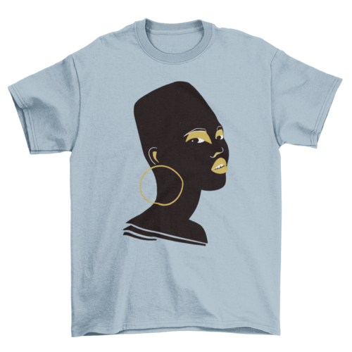 African woman face t-shirt