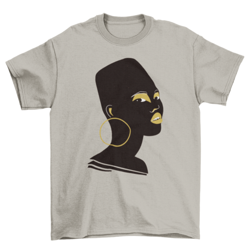 African woman face t-shirt