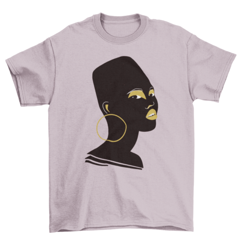 African woman face t-shirt