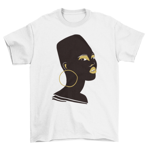 African woman face t-shirt